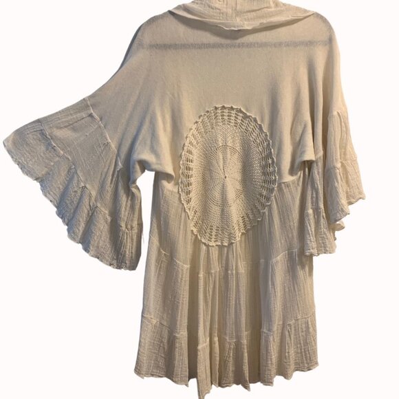 Boston Proper Ivory Shawl Collar Cover Up – XS/S - Picture 4 of 8